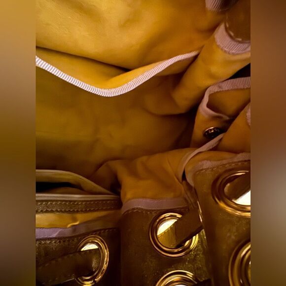 Jimmy Choo Brushed Gold Suede Ramona Tote Bag - Vintage 2010 - Picture 14 of 16